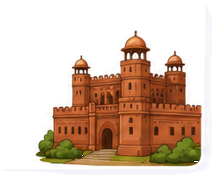 Medieval history fort illustration